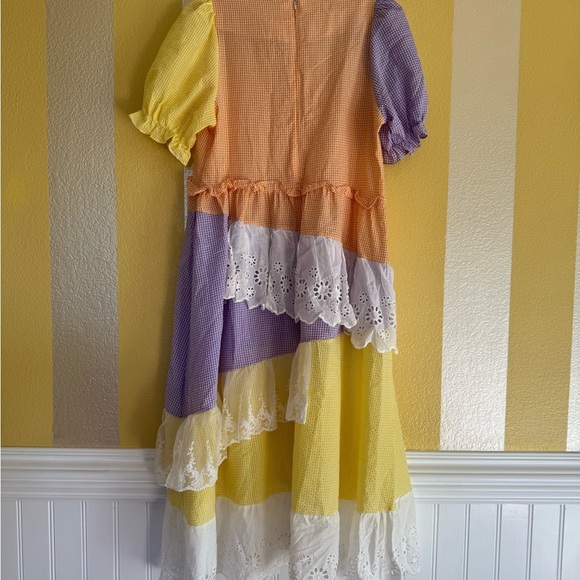 NWOT Colorful Patchwork Lace Dress - Picture 2 of 7